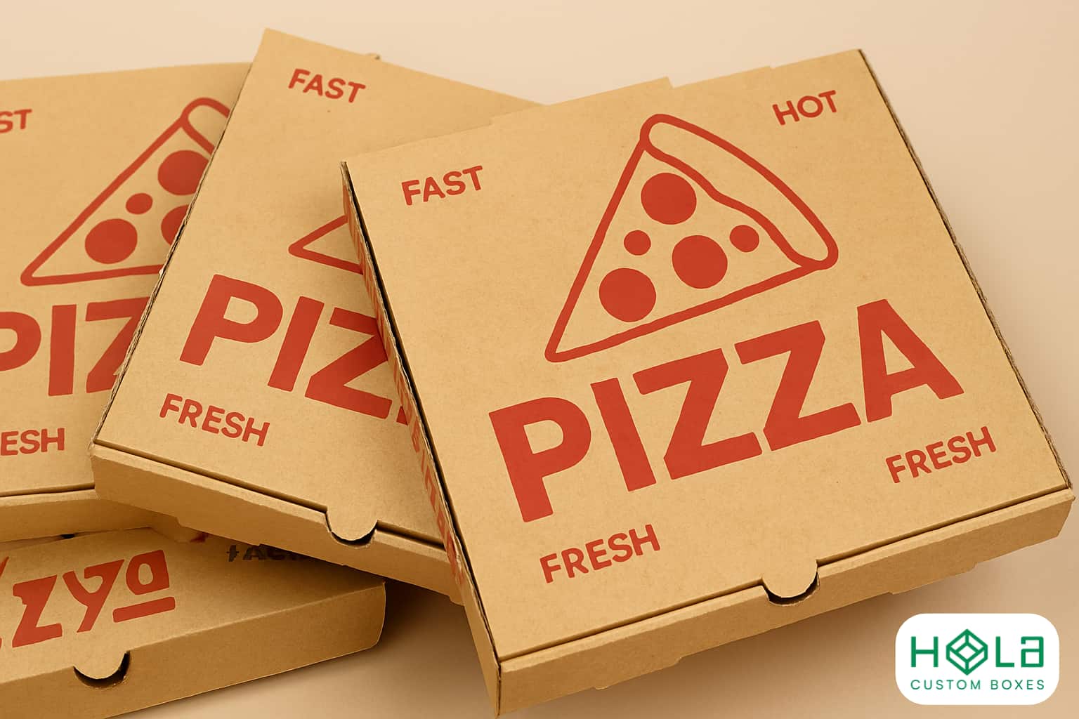 The Top Design Trends For Custom Pizza Boxes In 2026 | Hola Custom Boxes