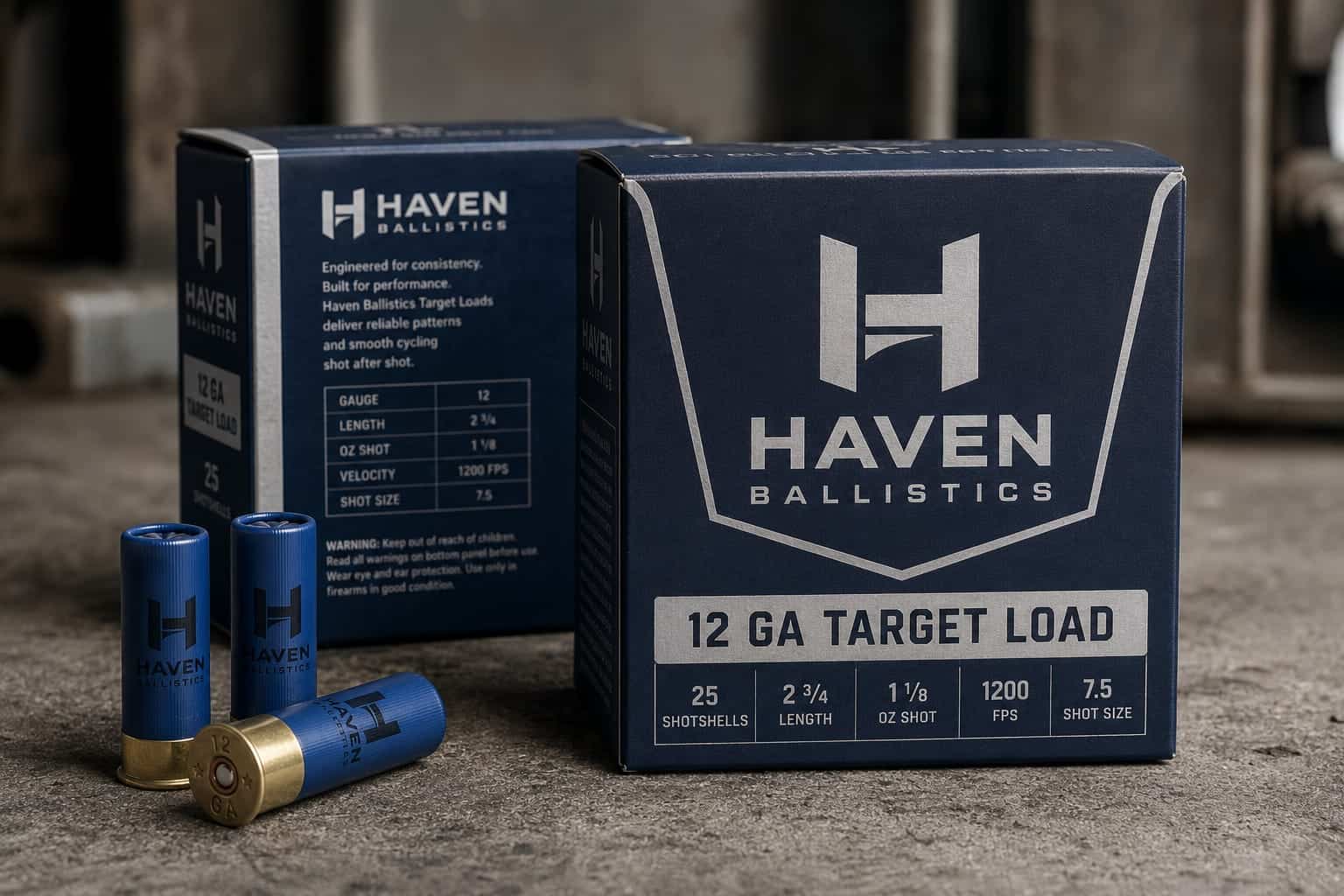 blue ammo boxes with logo