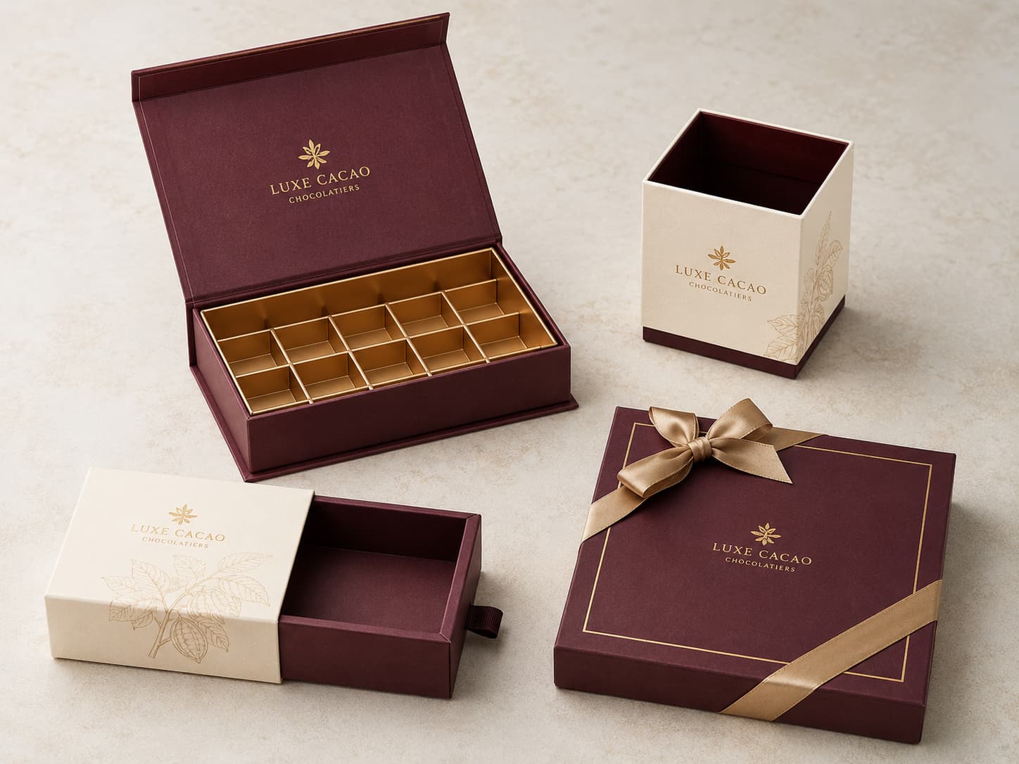 Purple Retail Packaging With Logo