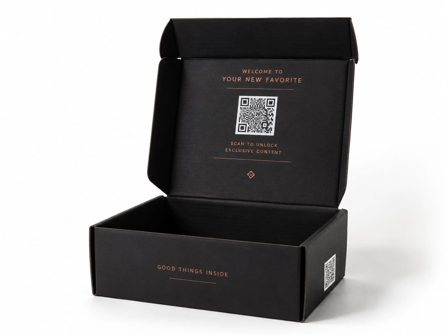 Custom Black QR Code Rigid Boxes