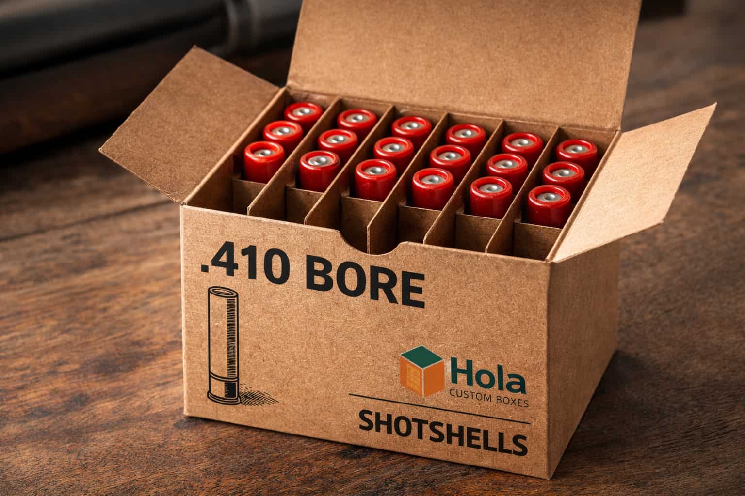 .410 Bore Shotshell Cardboard Boxes: Smart, Reliable Packaging by Hola Custom Boxes