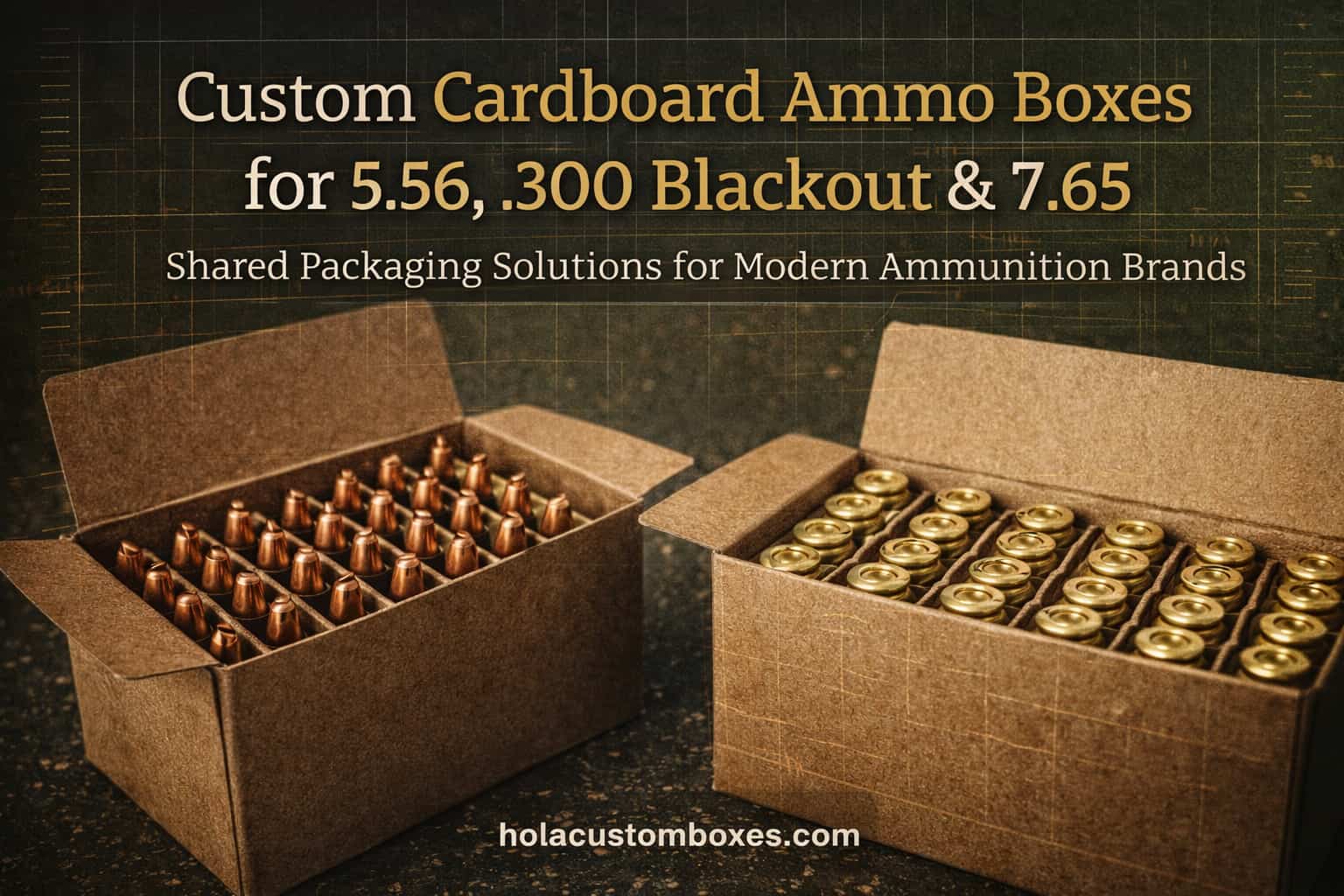 Custom Cardboard Ammo Boxes for 5.56, .300 Blackout & 7.65 | Multi-Caliber Packaging Guide